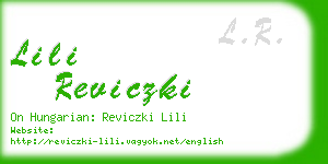 lili reviczki business card